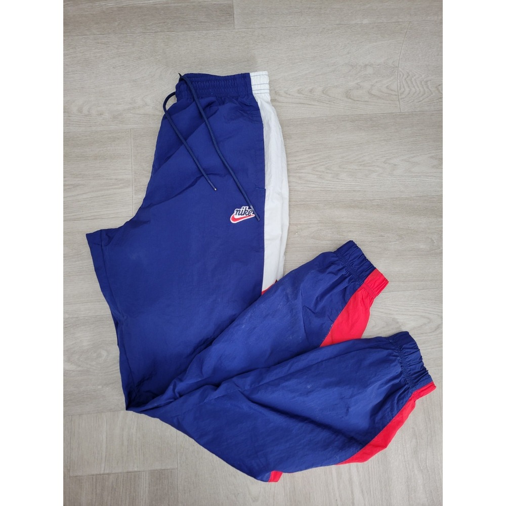 Nike Sportswear Heritage Windrunner Pants Mens S Blue Red White CJ5484-492